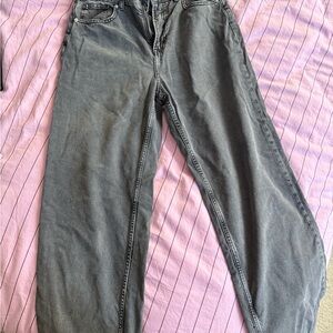 H&M Gray Wide Leg Jeans